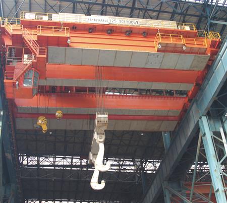 Kren overhed Girder Double kapasiti besar Iron faundri lakonan tahap